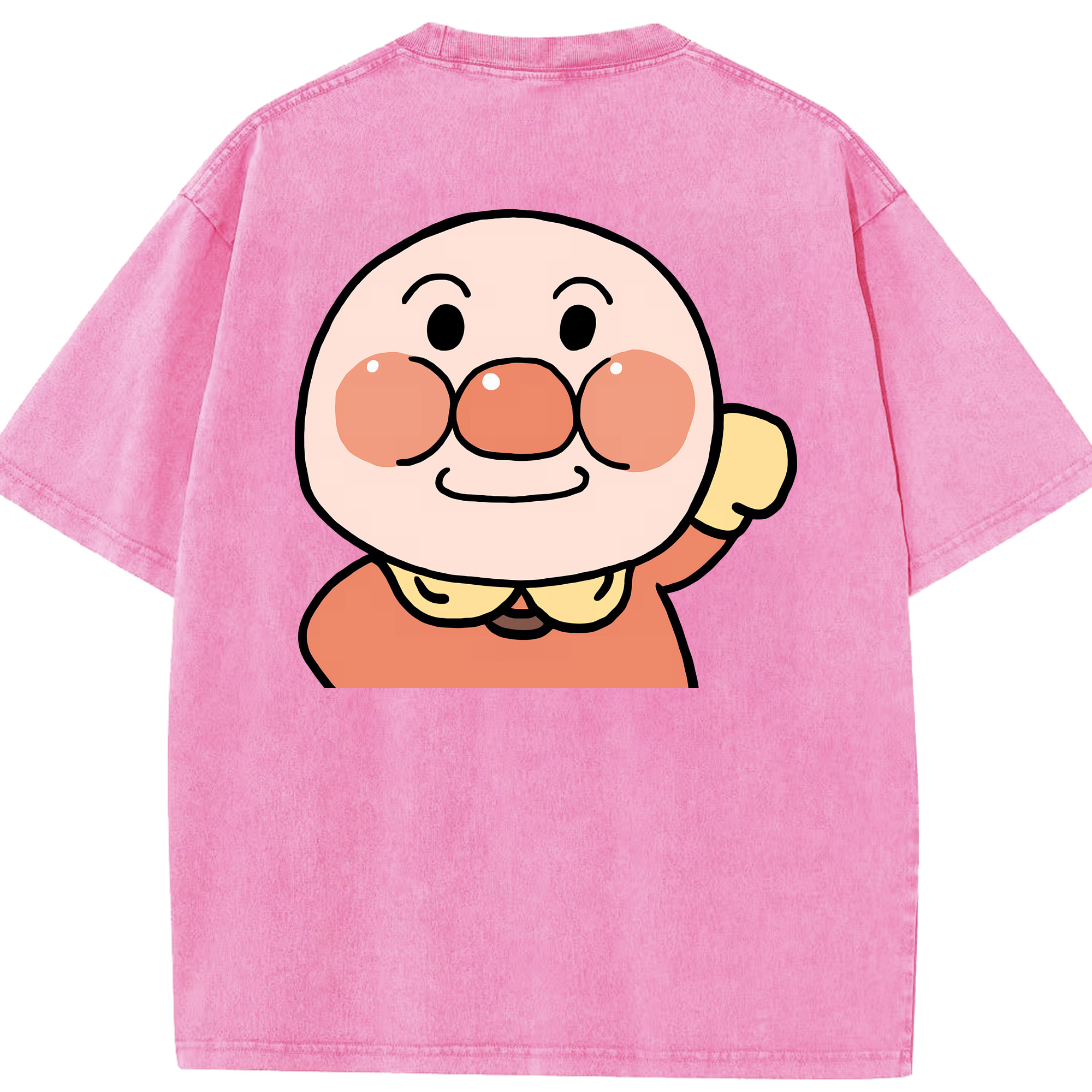（画像用） アンパンマン Anpanman 綿100% ヴィンテージ風 半袖Tシャツ（背面プリント）